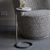 Libra Iota Grey Emperador Marble Round Accent Table