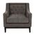 Libra Theodore Warm Grey Fabric Buttoned Armchair