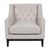 Libra Theodore Ivory Fabric Buttoned Armchair