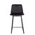 2 x Libra Robinson Charcoal Leather Barstool with Back