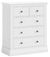 Bordeaux White 2+3 Drawer Chest