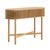 Soho Oak 2 Door Slatted Oval Console Table