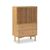 Soho Oak 2 Door Slatted Shoe Cabinet