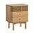 Soho Oak 3 Drawer Slatted Bedside Table