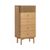 Soho Oak 5 Drawer Slatted Tallboy Chest