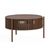 Soho Dark Oak 1 Door Slatted Story Round Coffee Table