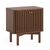 Soho Dark Oak 2 Door Slatted Bedside Table