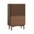 Soho Dark Oak 2 Door Slatted Shoe Cabinet
