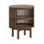 Soho Dark Oak Slatted Round Open Side Table