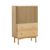 Soho Oak and White 2 Door Slatted Shoe Cabinet