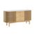 Soho Oak 2 Door Slatted Sideboard - White Marble Top - 140cm