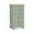 Salcombe Sage Oak 5 Drawer Tallboy Chest
