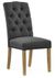 2 x Normandy Charcoal Fabric Button Back Dining Chair