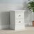 Bordeaux White 2 Drawer Narrow Bedside Cabinet