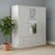 Bordeaux White 3 Door Combi Wardrobe