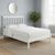 Bordeaux White Slatted Bed - Sizes Available
