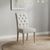 2 x Normandy Natural Fabric Button Back Dining Chair
