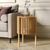 Soho Oak 1 Door Slatted Story Round Side Table
