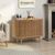 Soho Oak 2 Door Slatted Small Sideboard