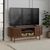 Soho Dark Oak 130cm Slatted Small Storage TV Unit