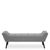 Alea Grey Fabric Hall Bench