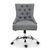 Anita Grey Fabric Office Chair with Chrome Base