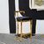 Azalea Black Velvet Fabric and Gold Metal Barstool