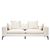 Avignon Cream Fabric 3 Seater Sofa with Black Metal Legs