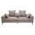 Avignon Grey Fabric 3 Seater Sofa with Black Metal Legs