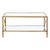 Axis Clear Glass and Gold Metal Coffee Table 