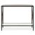 Axis Clear Glass and Black Metal Console Table 