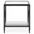 Axis Clear Glass and Black Metal Side Table 