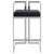 2 x Azalea Black Velvet Fabric and Silver Metal Barstool