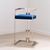2 x Azalea Blue Velvet Fabric and Silver Metal Barstool