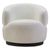 Bordo Cream Fabric Curved Swivel Chair