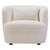 Bruge Cream Fabric Curved Chair