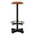 2 x Buffalo Light Brown Leather Round Barstool