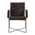 Buffalo Black Leather and Metal Weave Chair