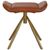 Buffalo Tan Leather Swivel Footstool