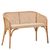 Cebu Natural Beech Wood and Beige Fabric Bench