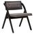 Cebu Black Elm Wood Grey Wash Padded Folding Chair