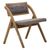 Cebu Elm Wood Grey Wash Padded Folding Chair