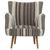 Cefena Grey Fabric Armchair with Flared Arms