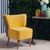 Cefena Yellow Velvet Fabric Chair
