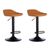 2 x Dalston Camel Faux Leather Barstool with Low Back