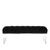 Clarence Black Velvet Button Tufted Fabric Bench