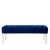 Clarence Blue Velvet Button Tufted Fabric Bench