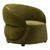 Darla Forest Green Velvet Fabric Curved Chair