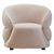 Darla Stone Velvet Fabric Curved Chair