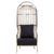 Eliza Brushed Silver Metal Frame Dome Cage Chair